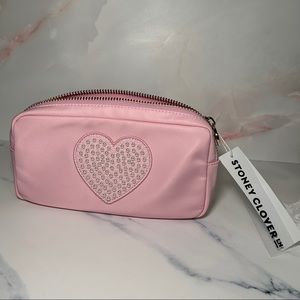 Stoney Clover Lane Jumbo Heart Pouch in Flamingo
